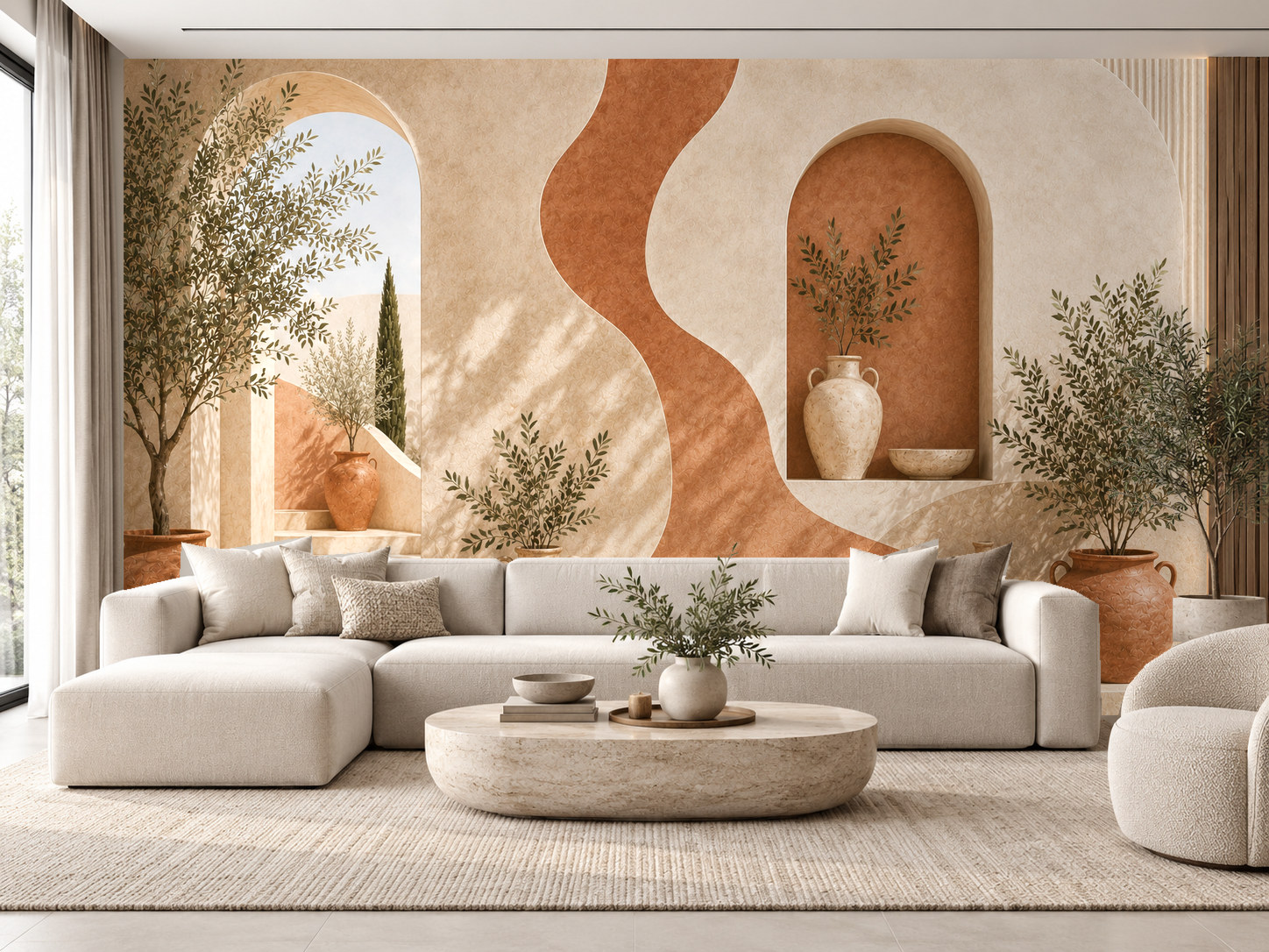 Terracotta Harmony — Kaynak Varyantı Duvar Kağıdı (C05-TT-010B) – görsel 1