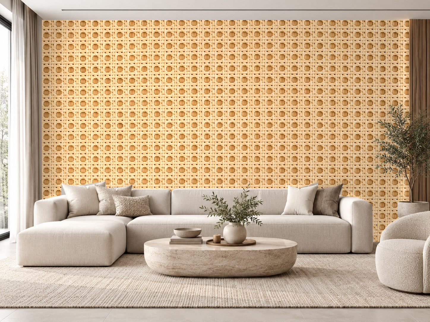 Natural Rattan — Kaynak Varyantı Duvar Kağıdı (C06-RB-001B) – görsel 1