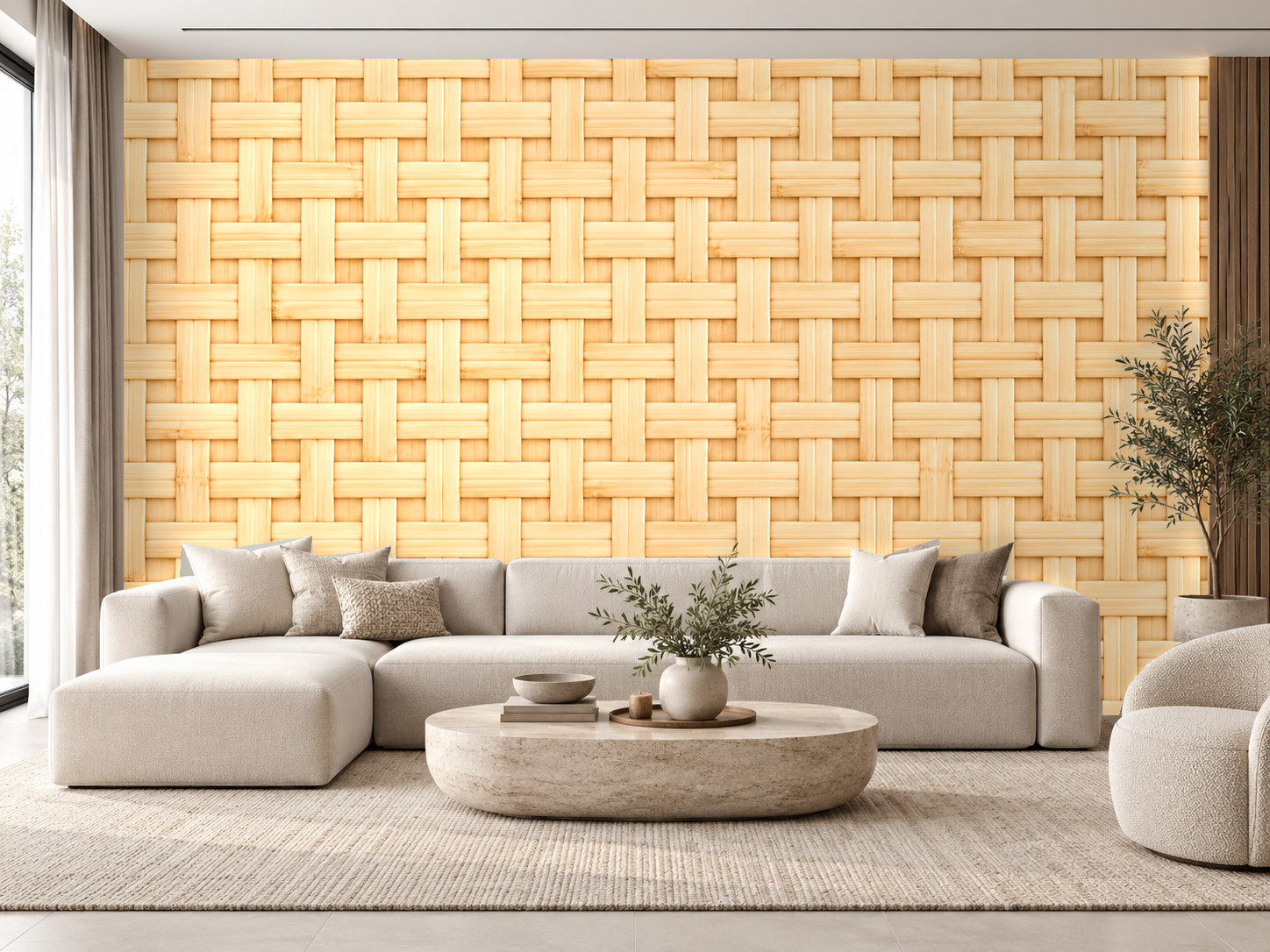 Bamboo Weave — Kaynak Varyantı Duvar Kağıdı (C06-RB-003B) – görsel 1