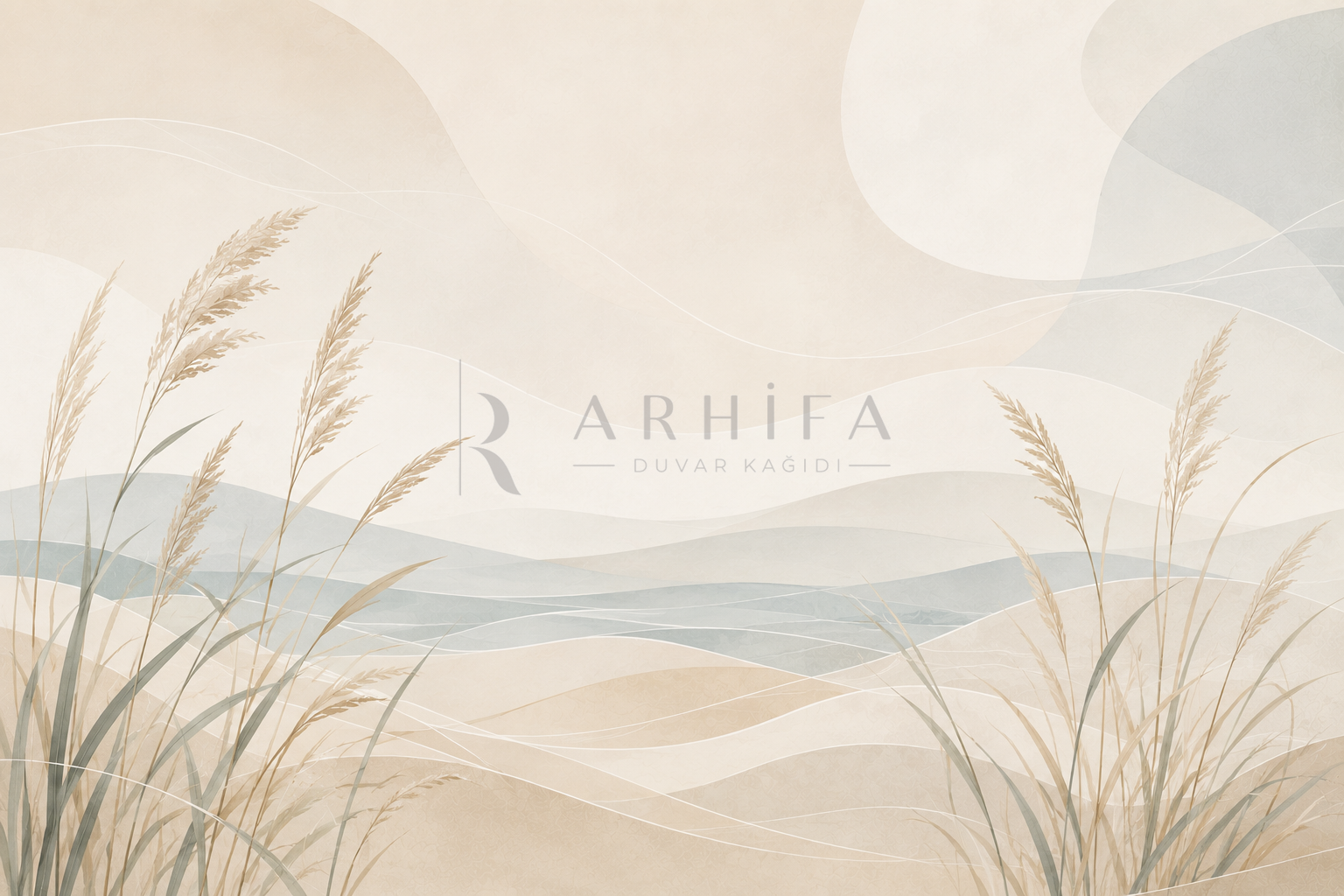 Coastal Grass (minimal sahil otları) Duvar Kağıdı (CC-004) – görsel 2