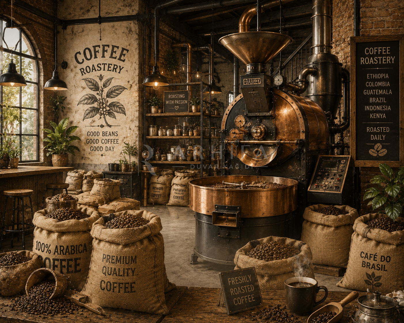 Coffee Roastery Duvar Kağıdı (CF-002) – görsel 2