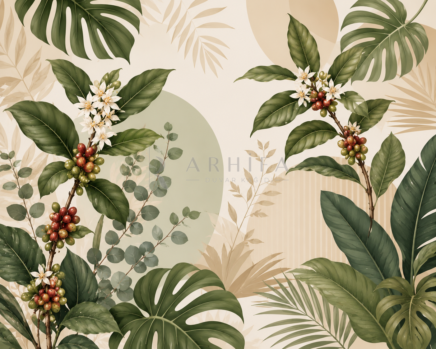 Botanical Coffee Duvar Kağıdı (CF-007) – görsel 2