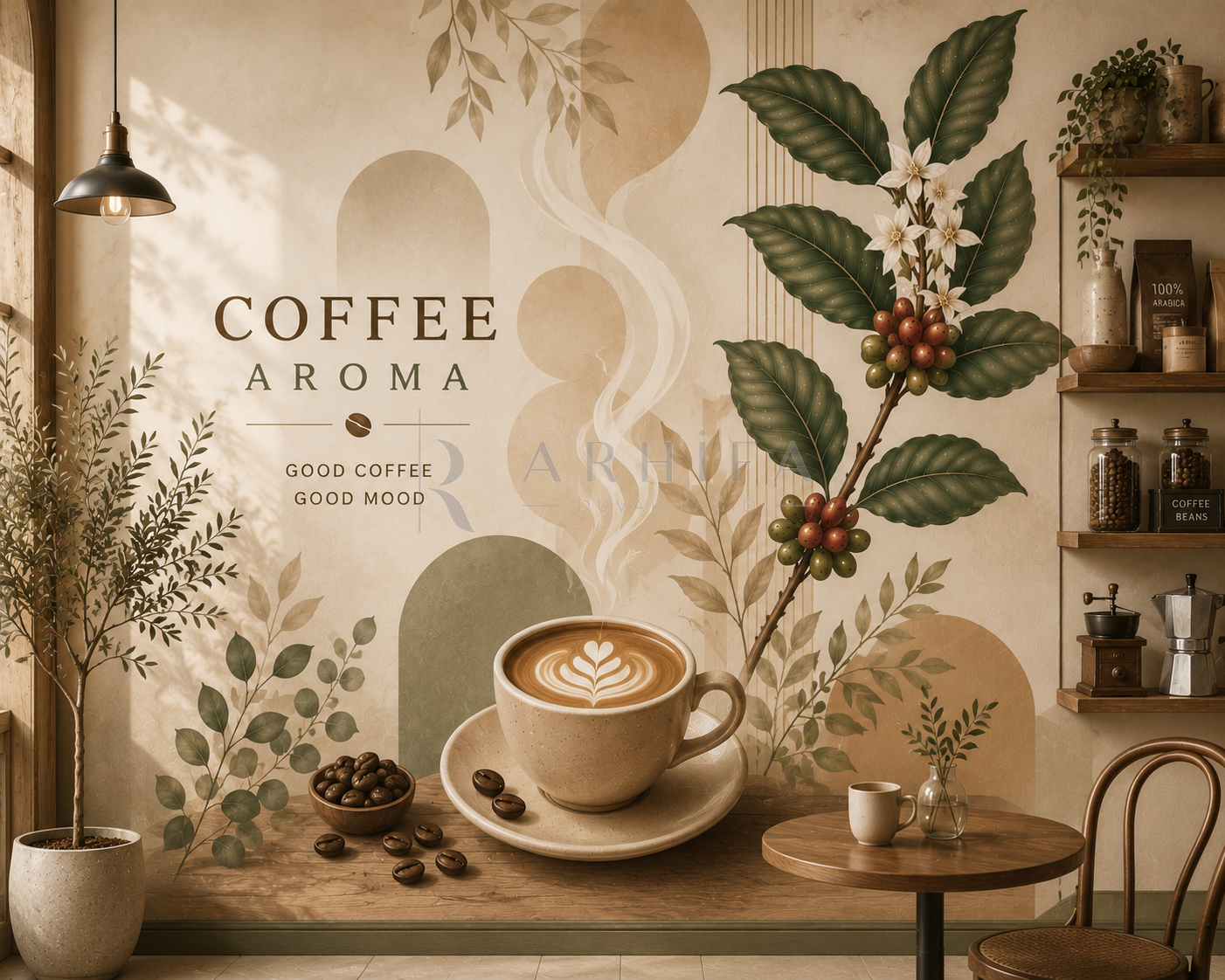 Coffee Aroma Duvar Kağıdı (CF-014) – görsel 2