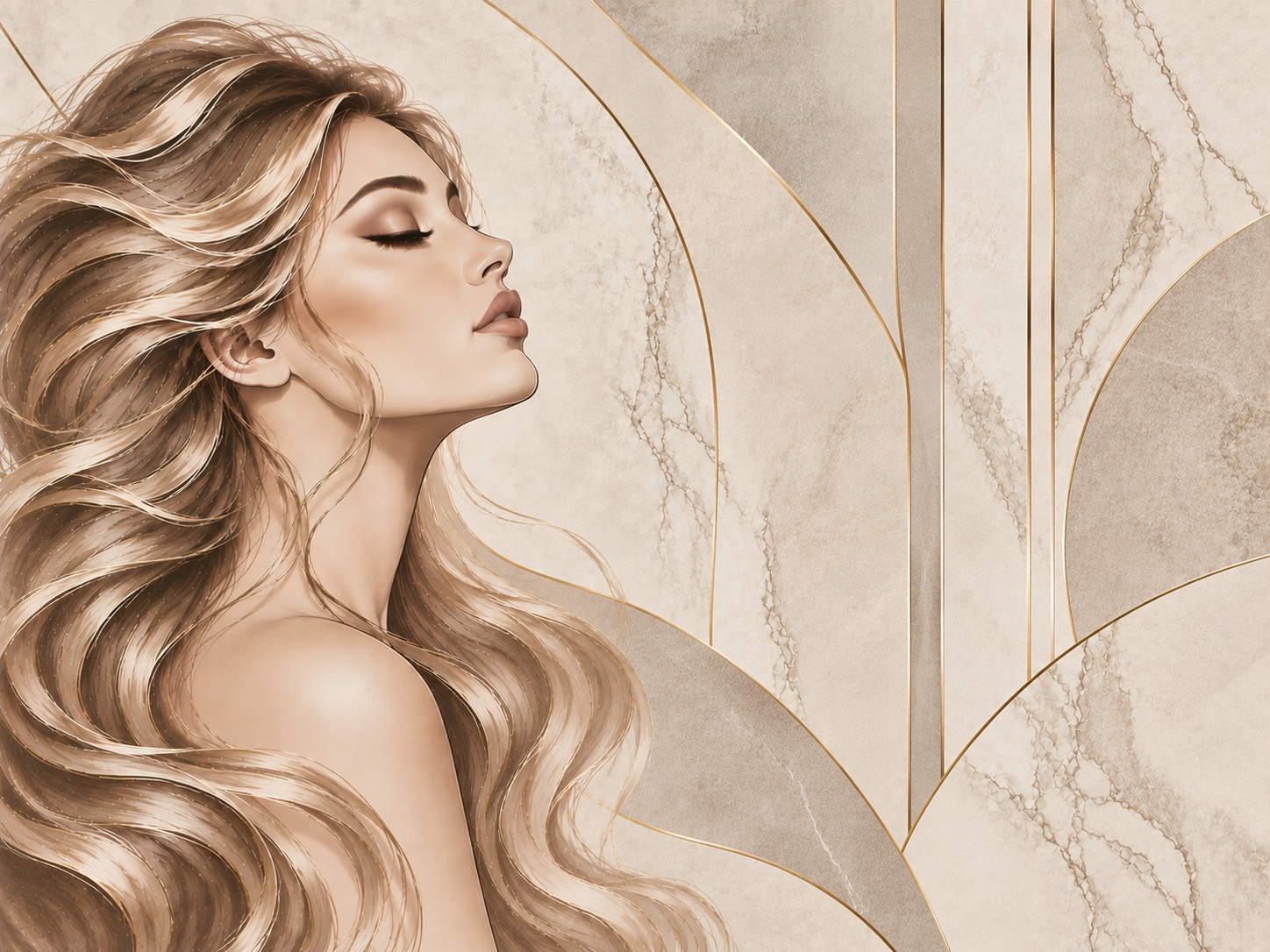 Soft Aesthetic Stone — Estetik & Kozmetik Duvar Kağıdı (TS-AC-001) – görsel 2