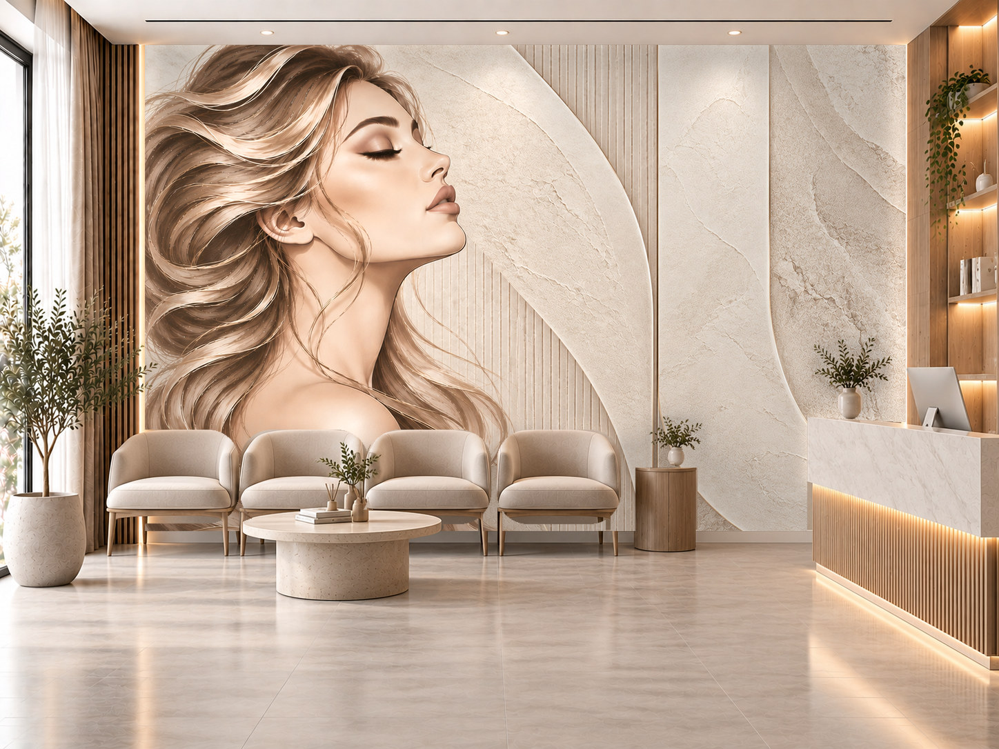 Pure Skin Texture — Estetik & Kozmetik Duvar Kağıdı (TS-AC-003) – görsel 1