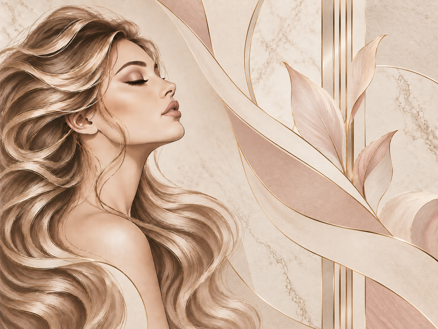 Elegant Cosmetic Flow — Estetik & Kozmetik Duvar Kağıdı (TS-AC-004) – görsel 3