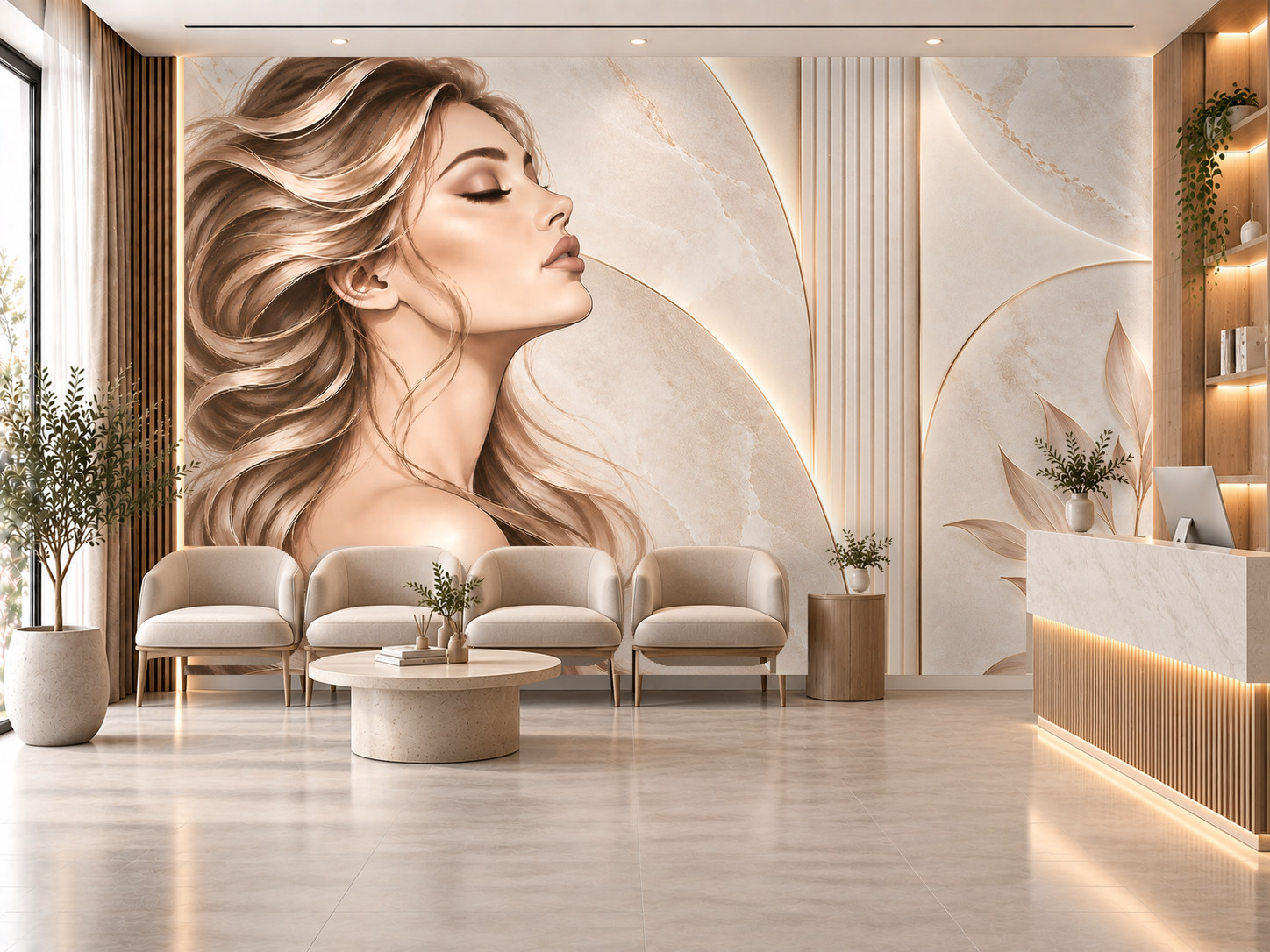 Serene Glow Surface — Estetik & Kozmetik Duvar Kağıdı (TS-AC-007) – görsel 1