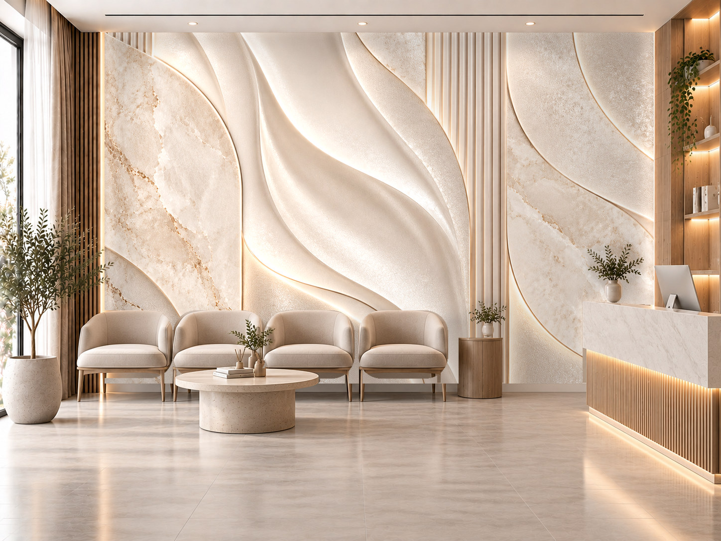 Serene Glow Surface — Estetik & Kozmetik Duvar Kağıdı (TS-AC-007A) – görsel 1