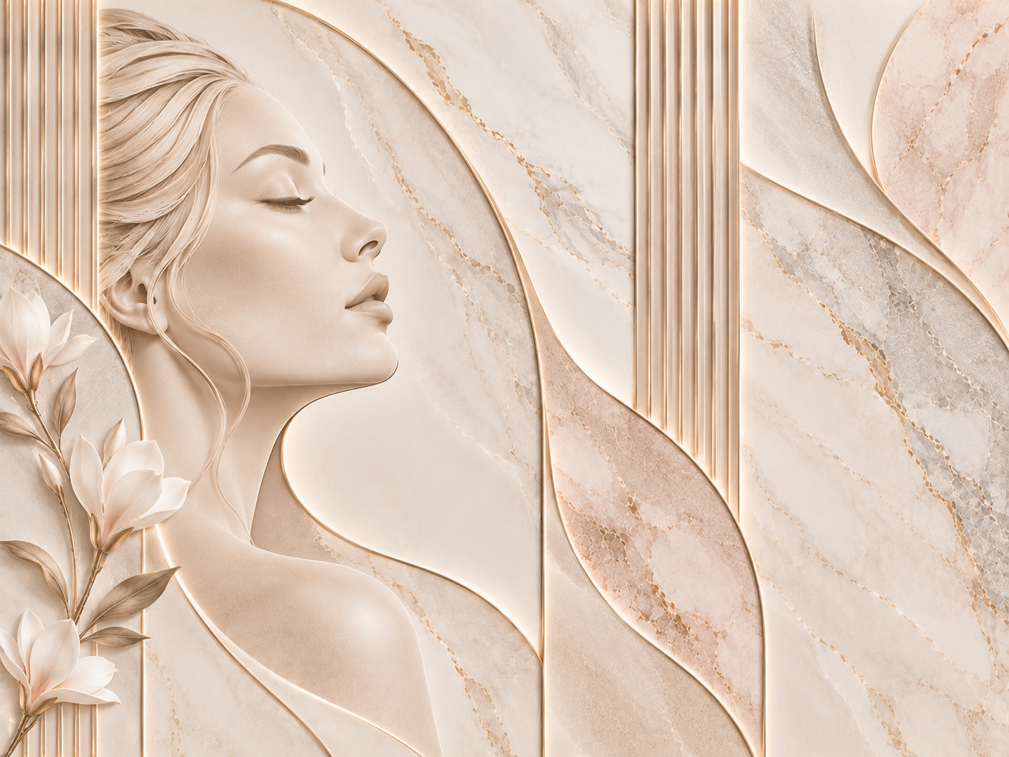 Beauty Salon Soft Marble — Estetik & Kozmetik Duvar Kağıdı (TS-AC-012) – görsel 3