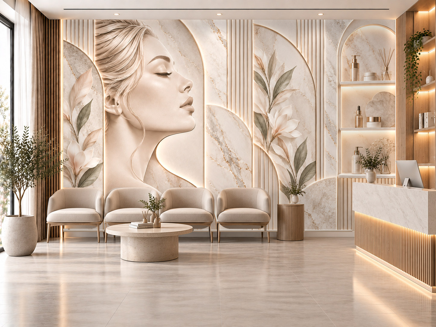 Cosmetic Gallery — Estetik & Kozmetik Duvar Kağıdı (TS-AC-014) – görsel 1