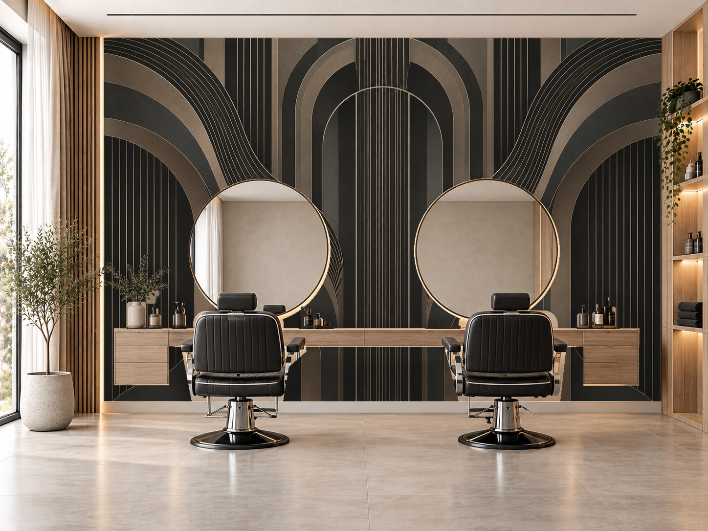 Classic Barber Mood — Berber Duvar Kağıdı (TS-BR-002) – görsel 1
