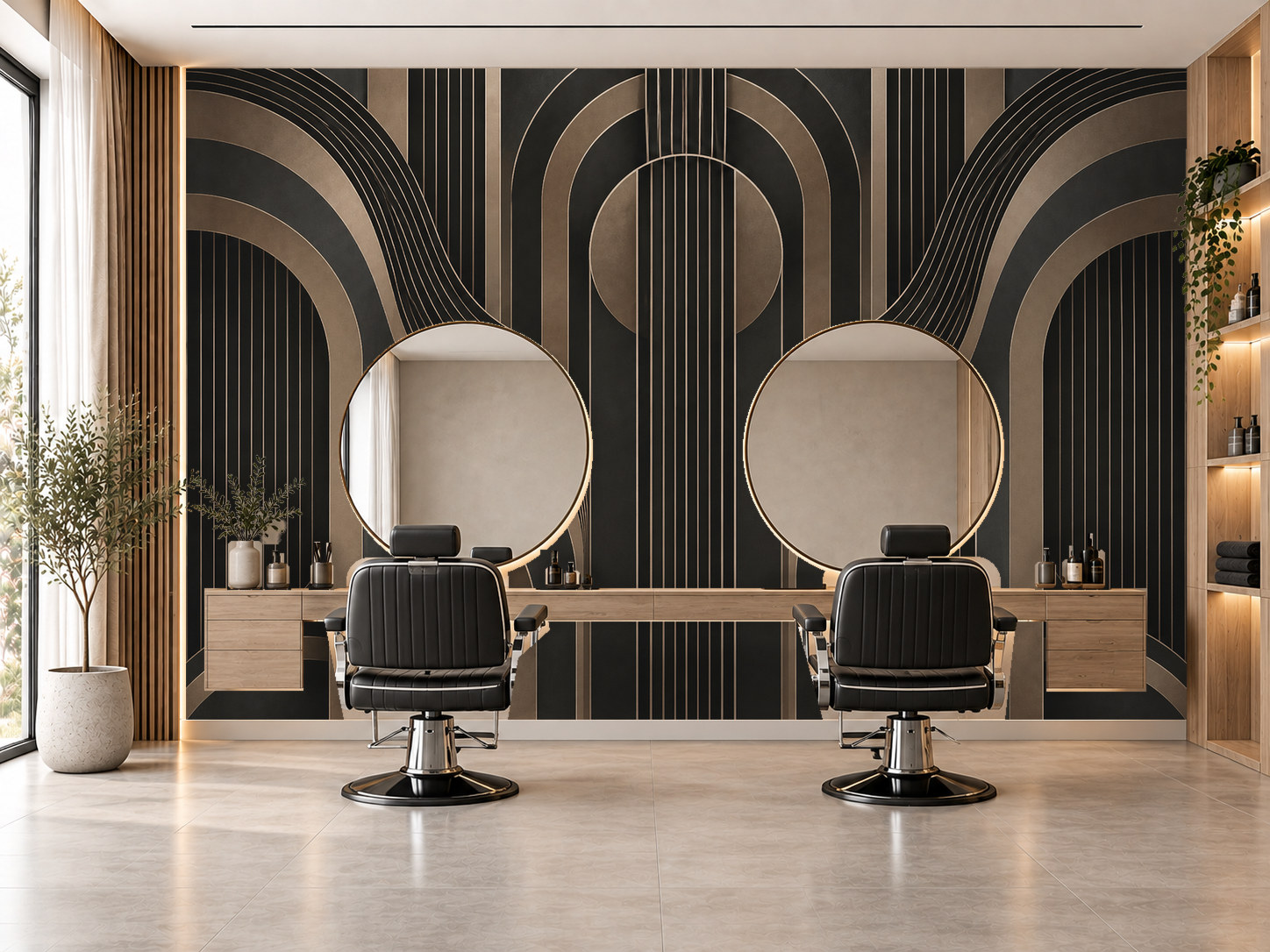 Classic Barber Mood — Berber Duvar Kağıdı (TS-BR-002A) – görsel 1