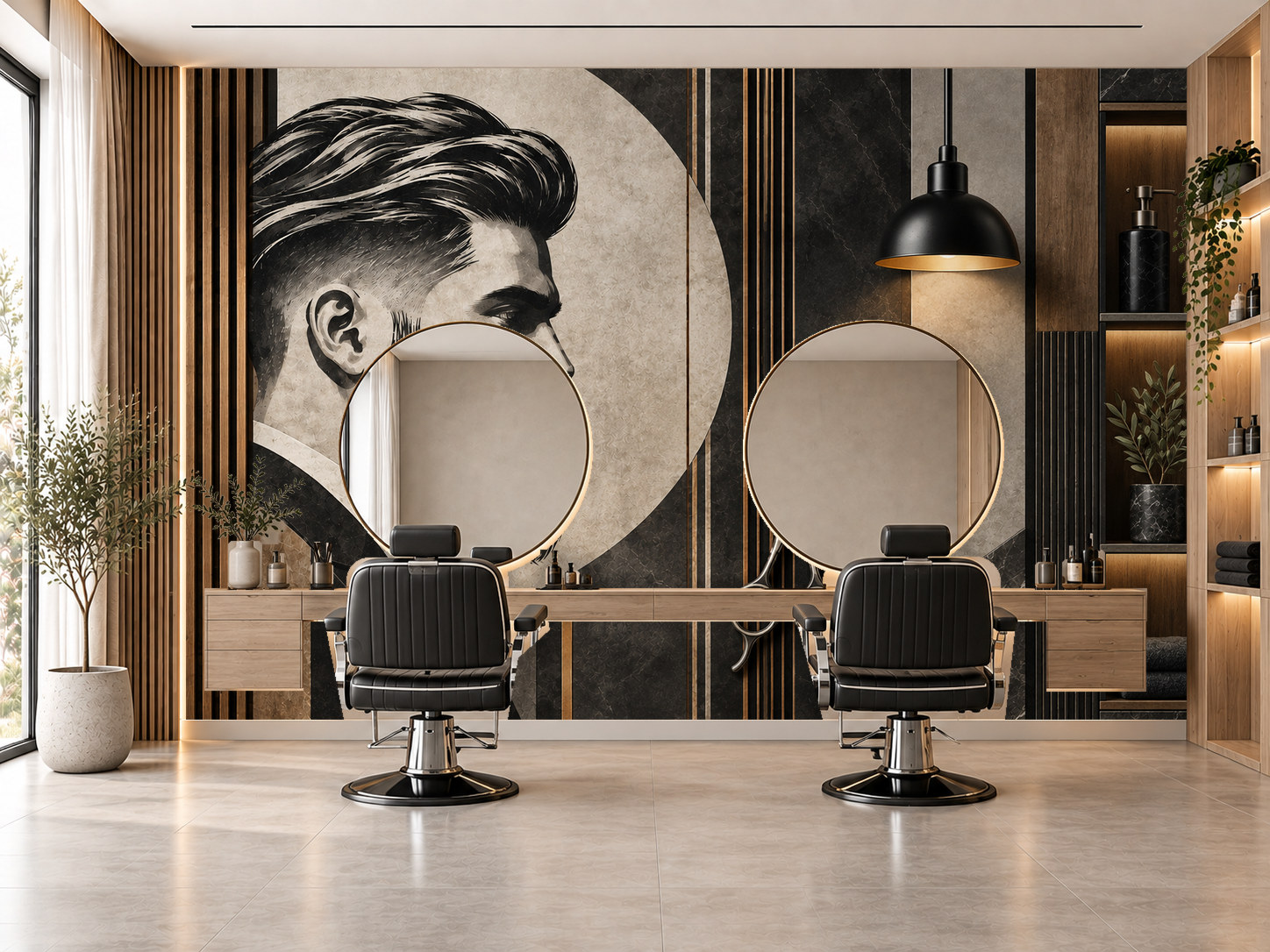 Modern Gentleman Wall — Berber Duvar Kağıdı (TS-BR-012) – görsel 1