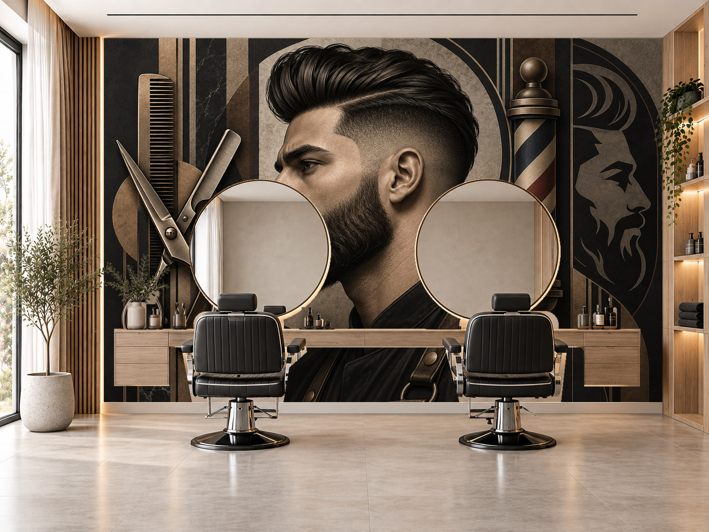 Barber Signature — Berber Duvar Kağıdı (TS-BR-015) – görsel 1