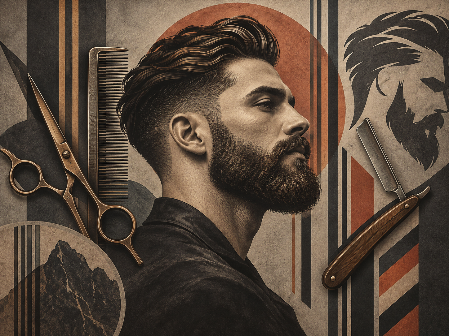 Signature Fade Barber — Berber Duvar Kağıdı (TS-BR-015A) – görsel 2