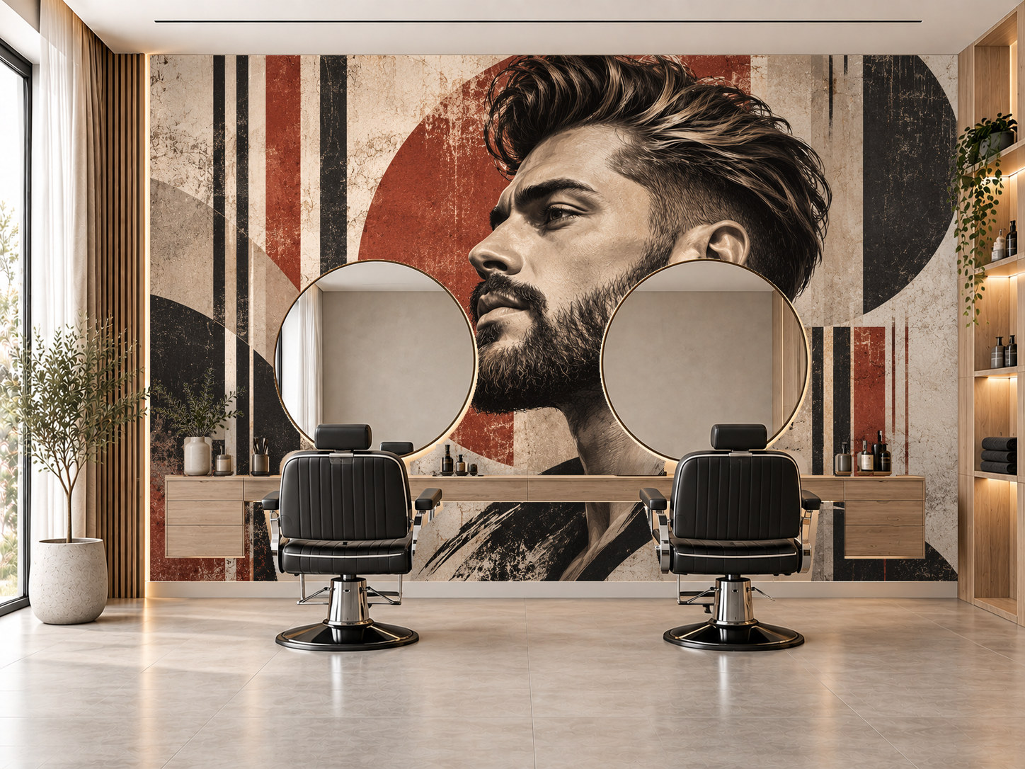 Retro Barber Poster — Berber Duvar Kağıdı (TS-BR-016A) – görsel 1