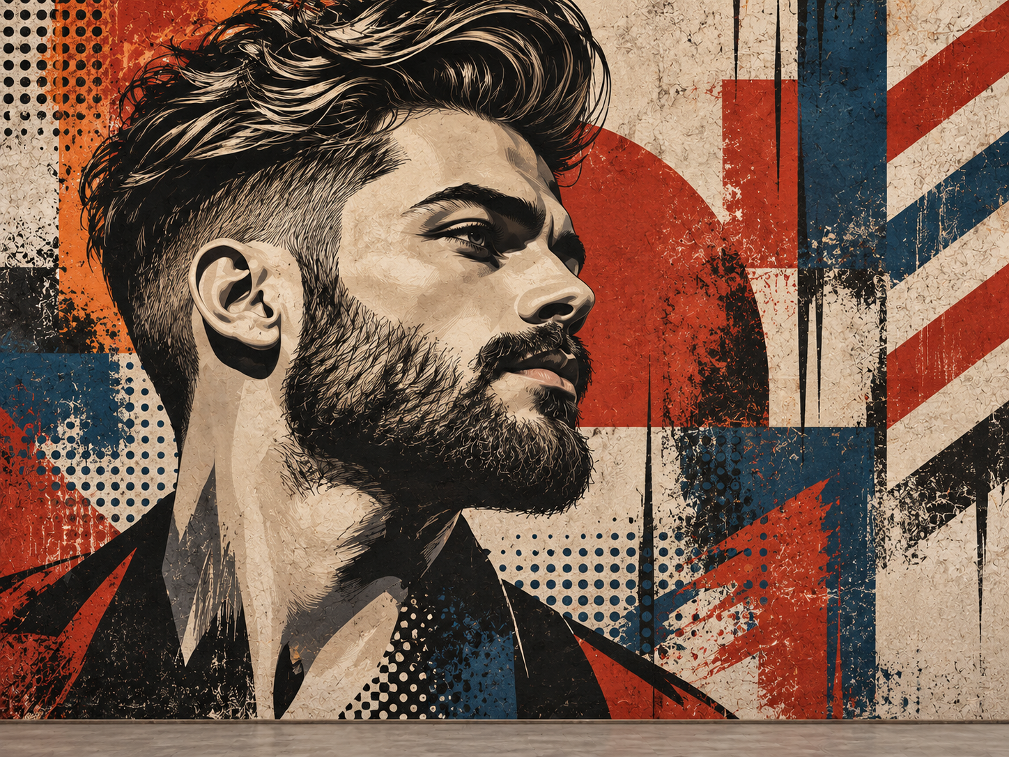 Pop Art Barber Mood — Berber Duvar Kağıdı (TS-BR-017) – görsel 2