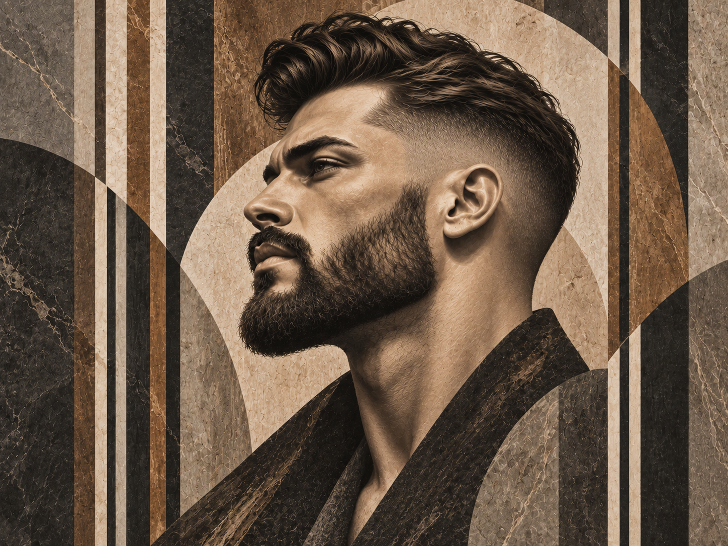 Stone Fade Gentleman — Berber Duvar Kağıdı (TS-BR-020) – görsel 2