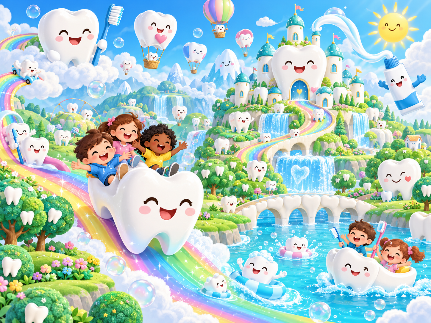 Smiling Teeth World — Diş kliniği Duvar Kağıdı (TS-DT-010) – görsel 2