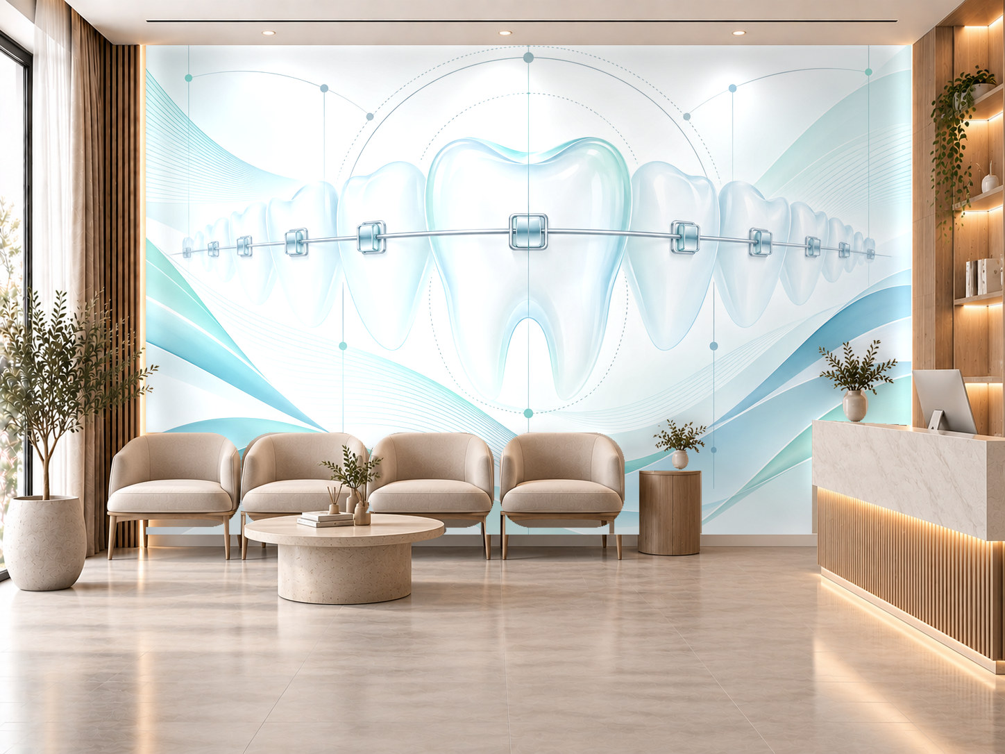 Orthodontic Precision — Diş kliniği Duvar Kağıdı (TS-DT-011) – görsel 1