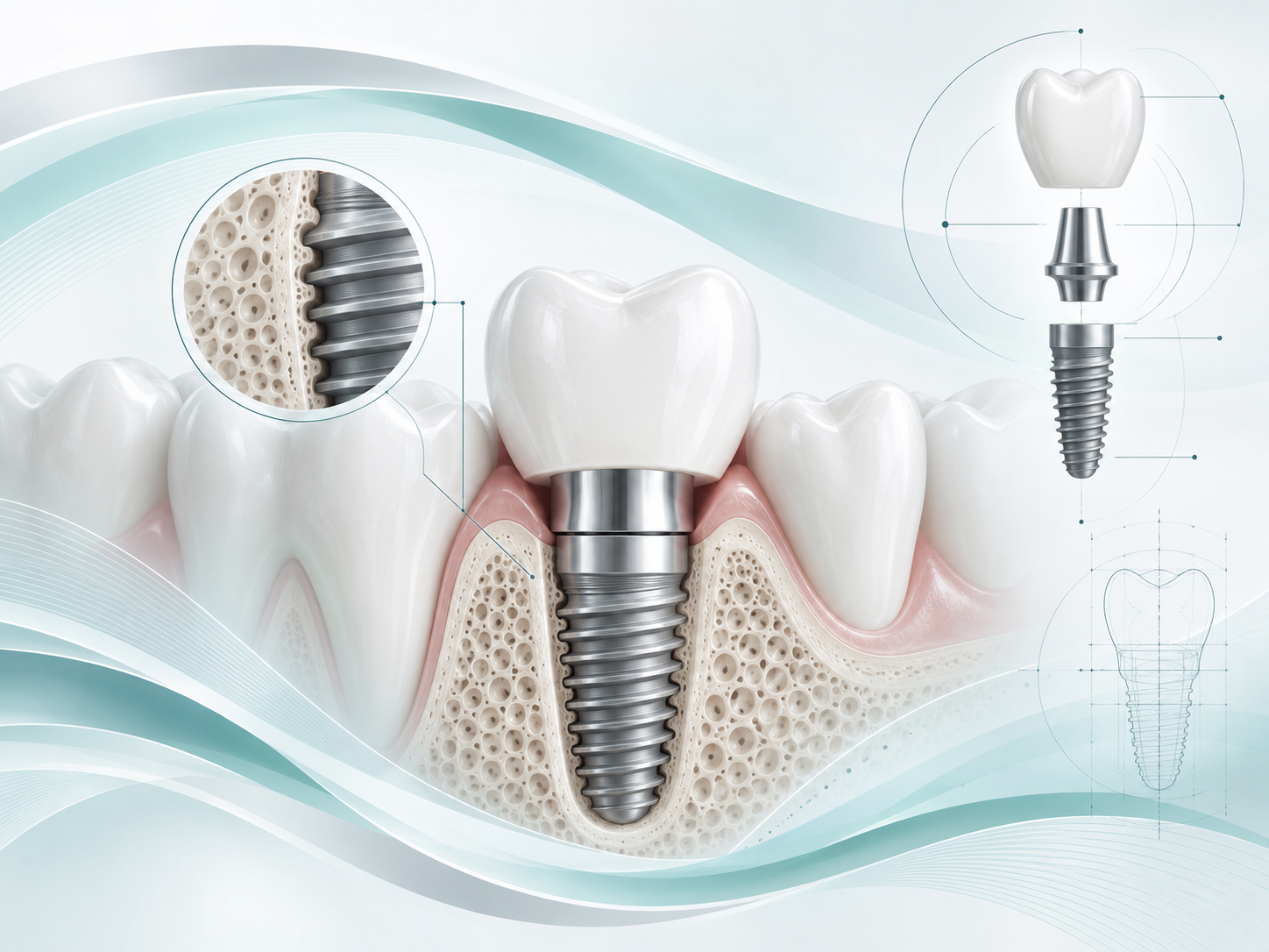 Implant Structure — Diş kliniği Duvar Kağıdı (TS-DT-012) – görsel 2