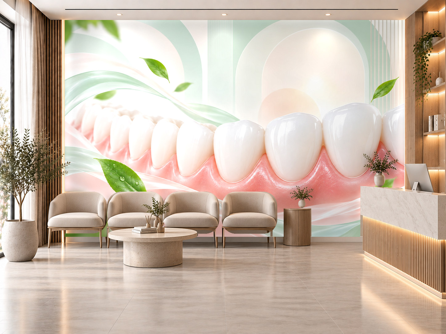 Healthy Gum Harmony — Diş kliniği Duvar Kağıdı (TS-DT-014) – görsel 1
