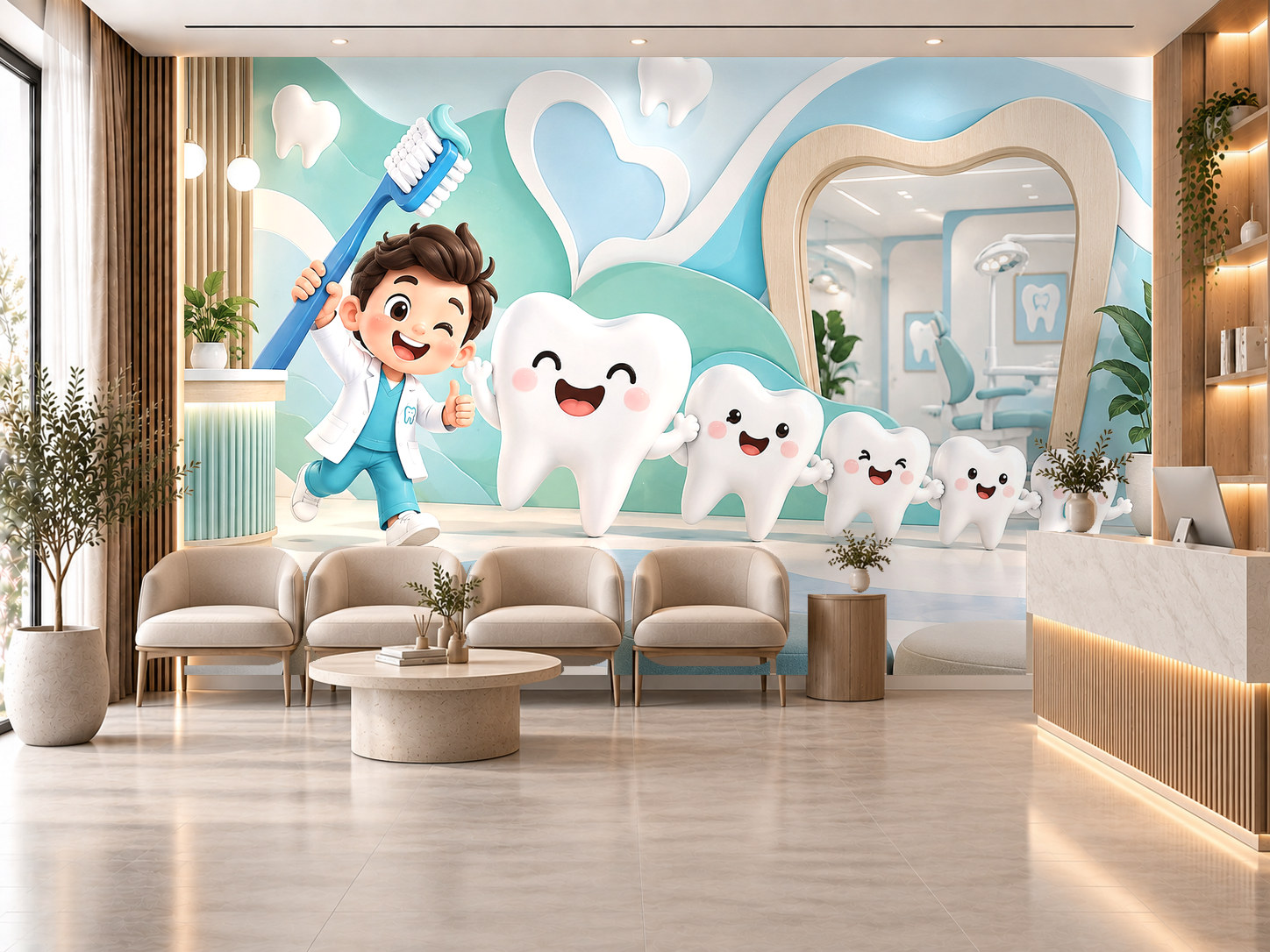 Tooth Parade Clinic — Diş kliniği Duvar Kağıdı (TS-DT-018) – görsel 1