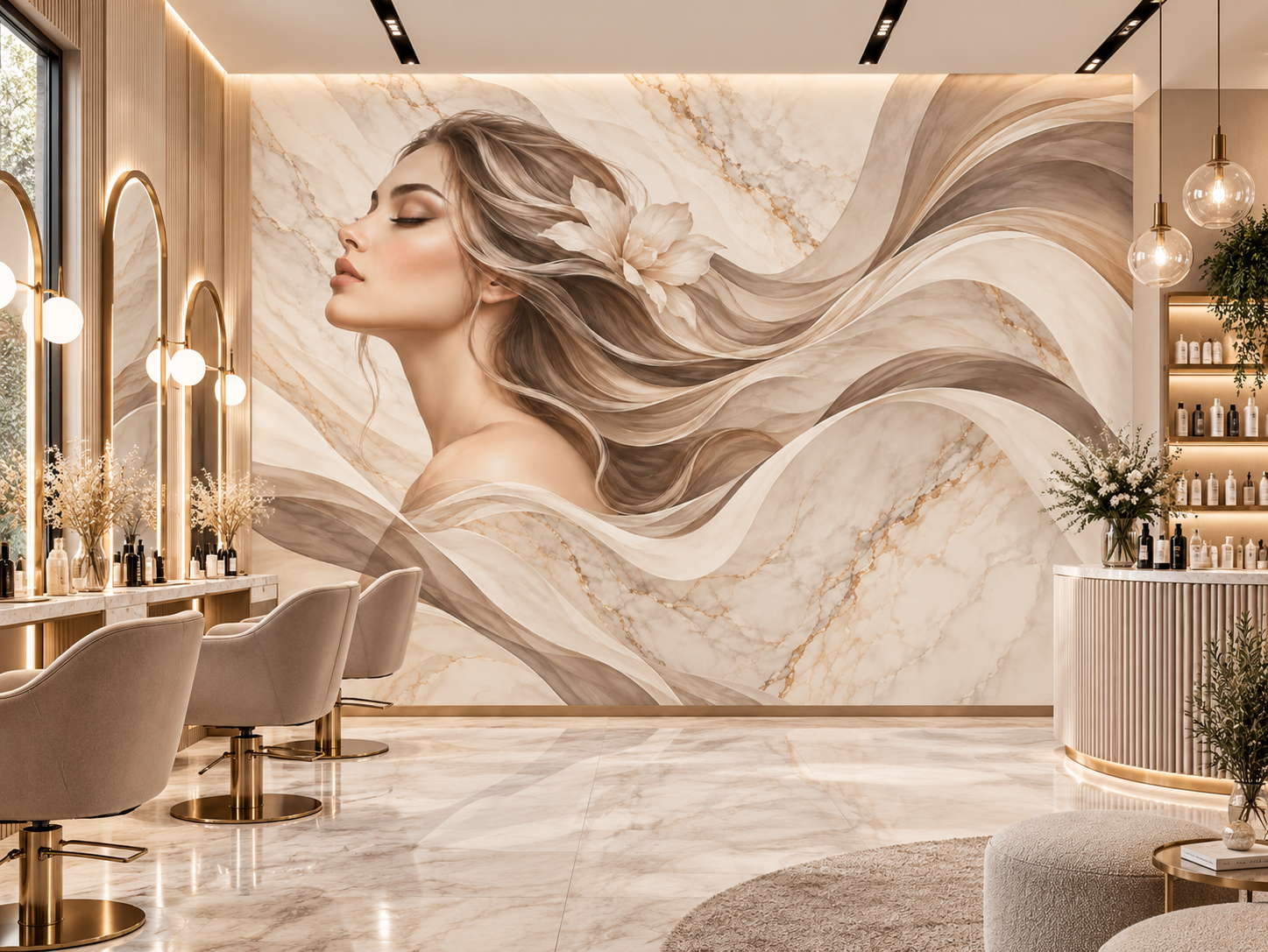 Soft Beauty Marble — Kuaför Duvar Kağıdı (TS-HB-002) – görsel 2