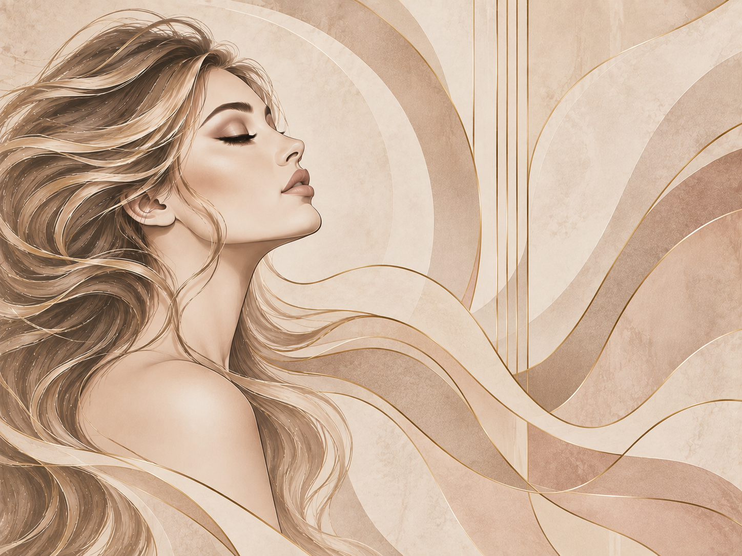 Beauty Wave Studio — Kuaför Duvar Kağıdı (TS-HB-010) – görsel 2