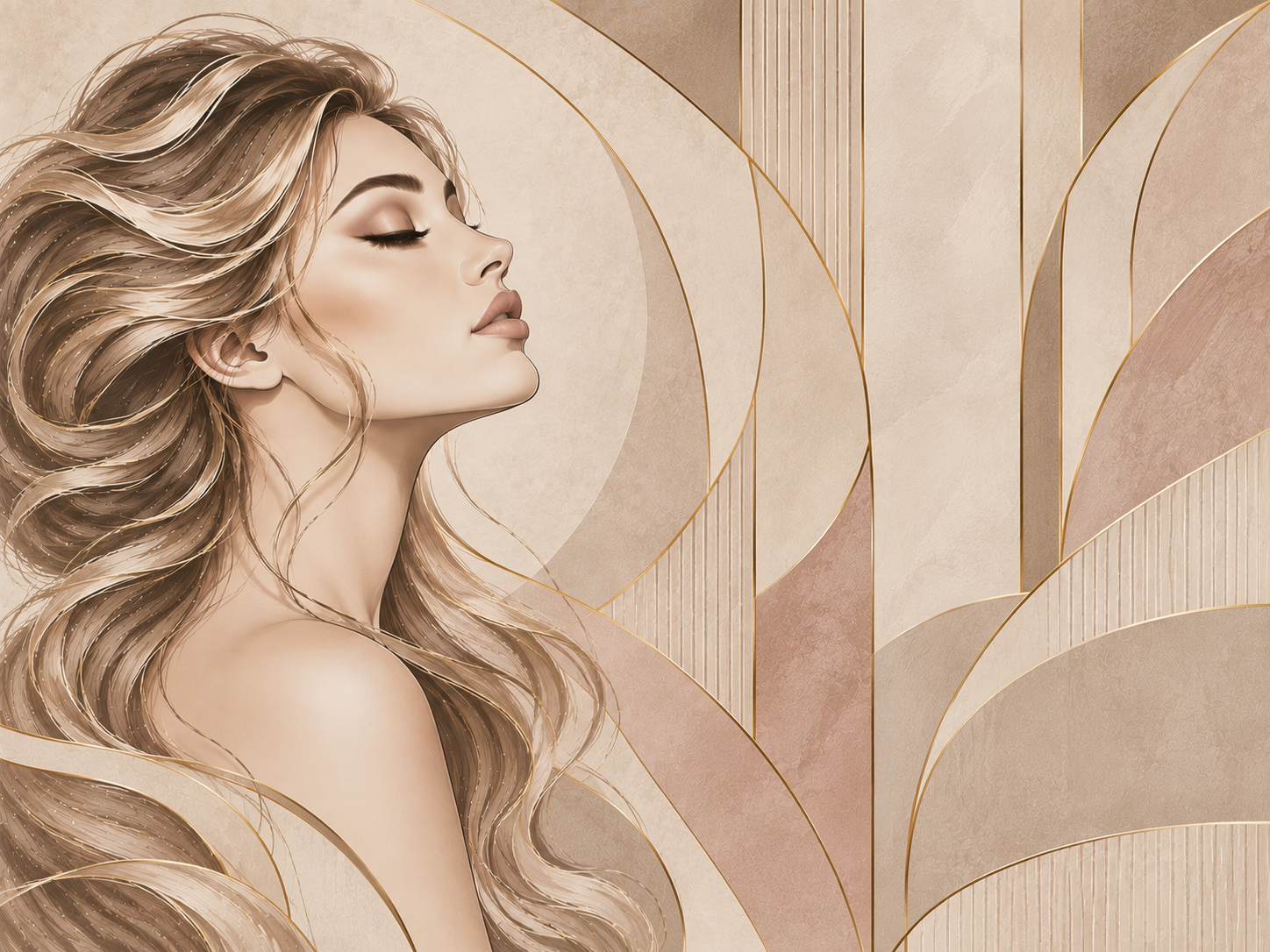 Salon Muse — Kuaför Duvar Kağıdı (TS-HB-012) – görsel 2