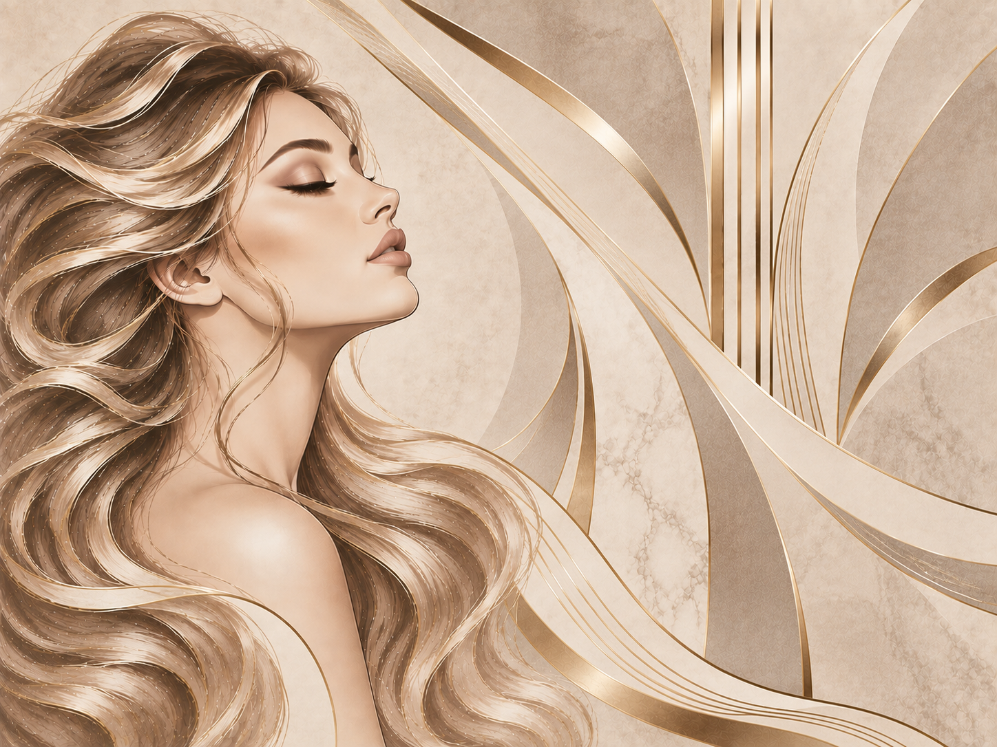 Premium Hair Signature — Kuaför Duvar Kağıdı (TS-HB-014) – görsel 2