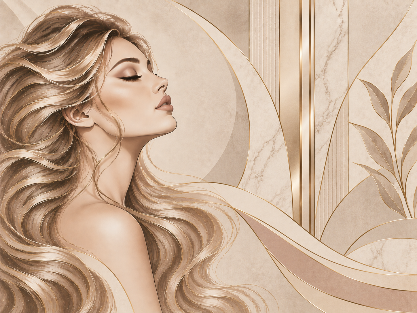 Beauty Salon Signature — Kuaför Duvar Kağıdı (TS-HB-015) – görsel 2