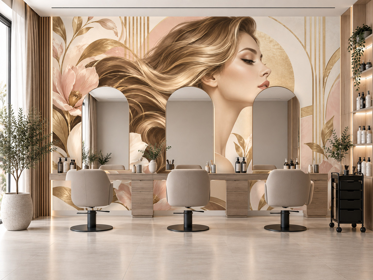 Beauty Salon Signature — Kuaför Duvar Kağıdı (TS-HB-016) – görsel 1