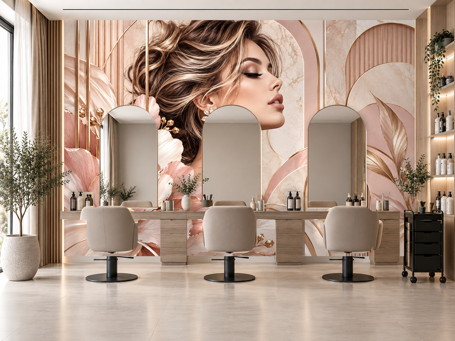Glamour Line Beauty — Kuaför Duvar Kağıdı (TS-HB-019) – görsel 1