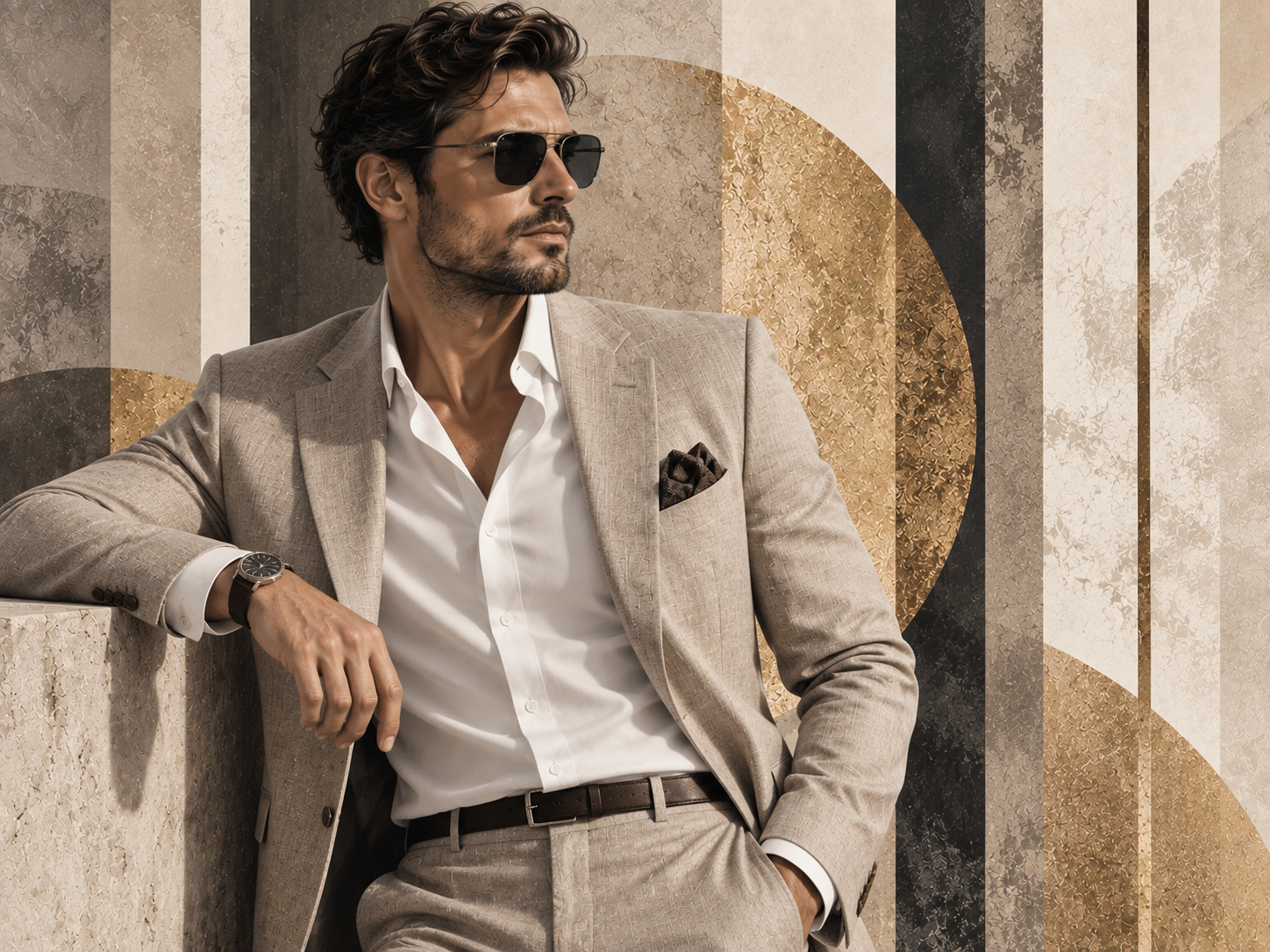 Tailored Style Portrait — Erkek butik Duvar Kağıdı (TS-MF-002) – görsel 2