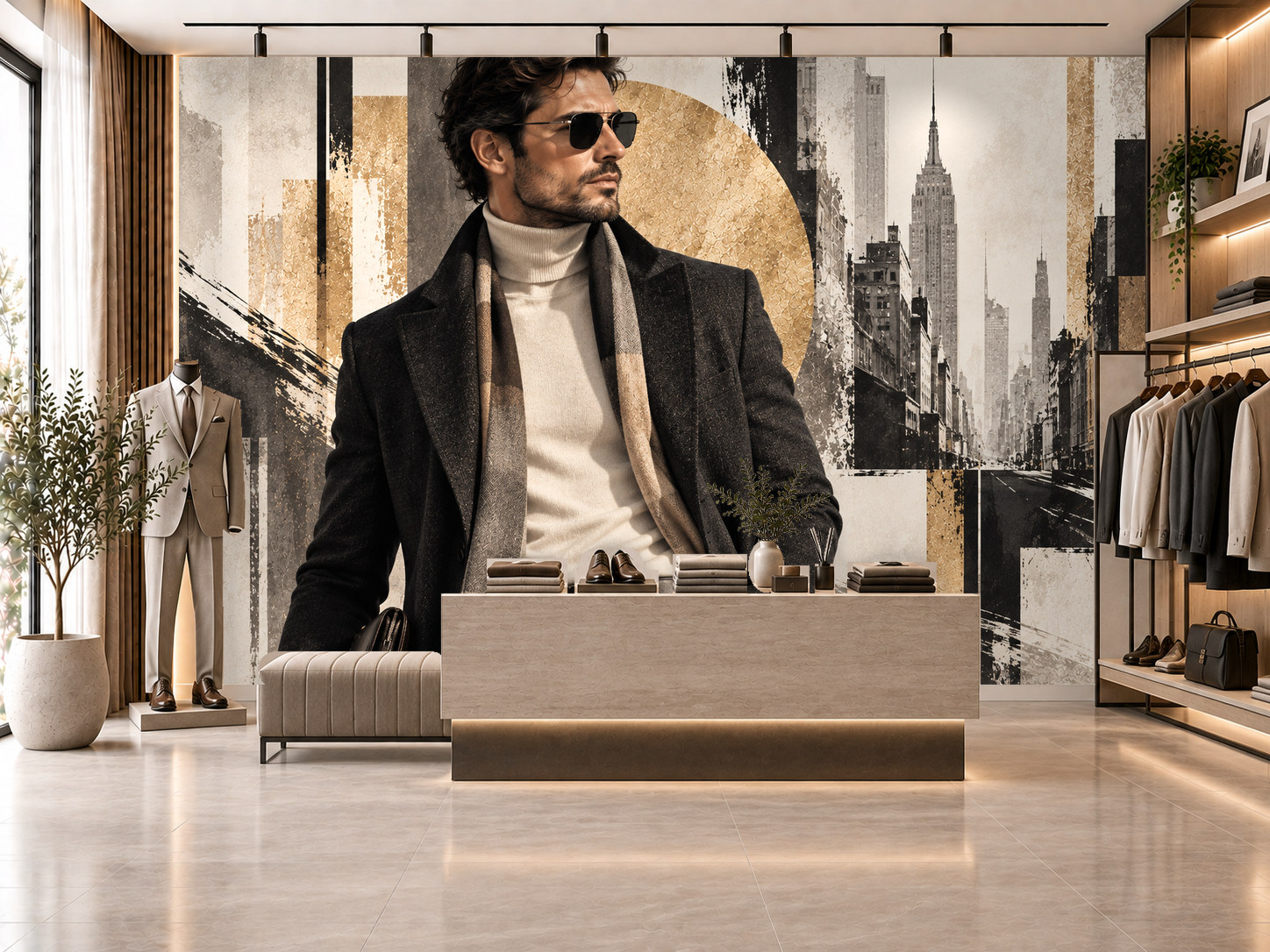 Urban Menswear — Erkek butik Duvar Kağıdı (TS-MF-003) – görsel 1
