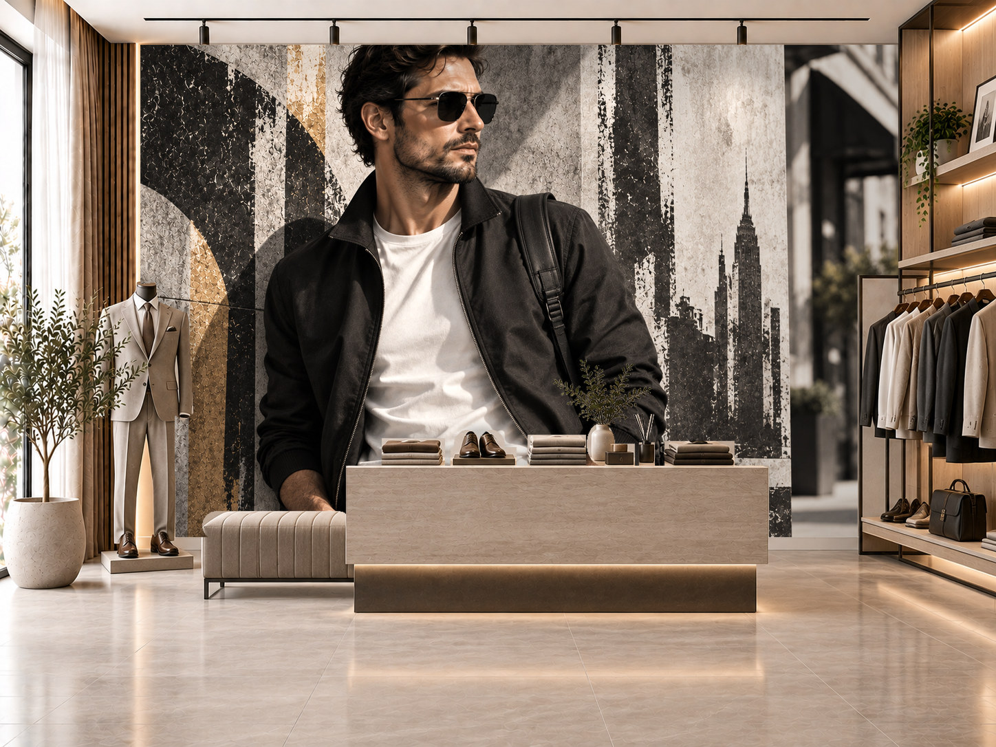 Street Style Man — Erkek butik Duvar Kağıdı (TS-MF-007) – görsel 1