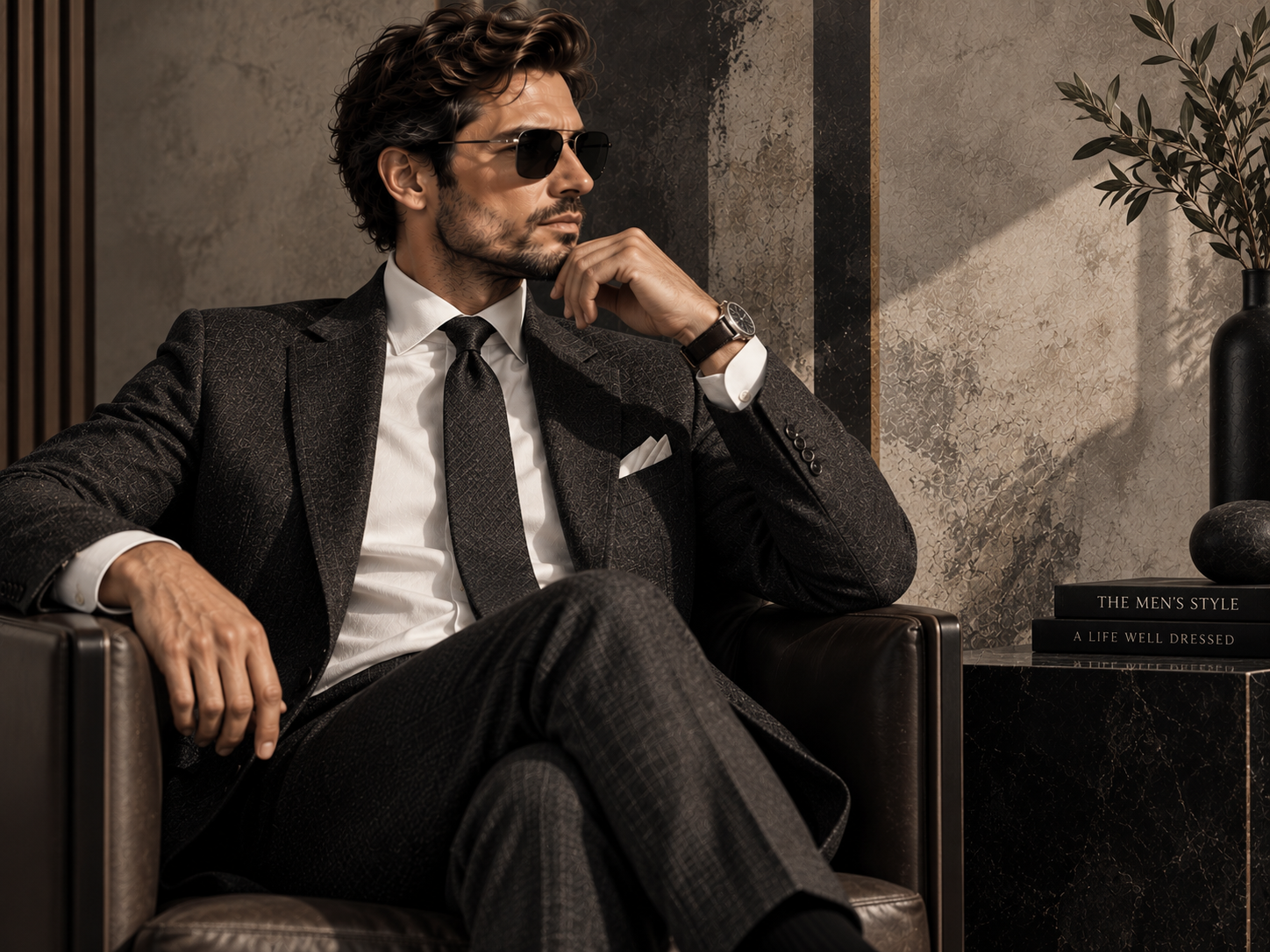 Editorial Male Portrait — Erkek butik Duvar Kağıdı (TS-MF-009) – görsel 2