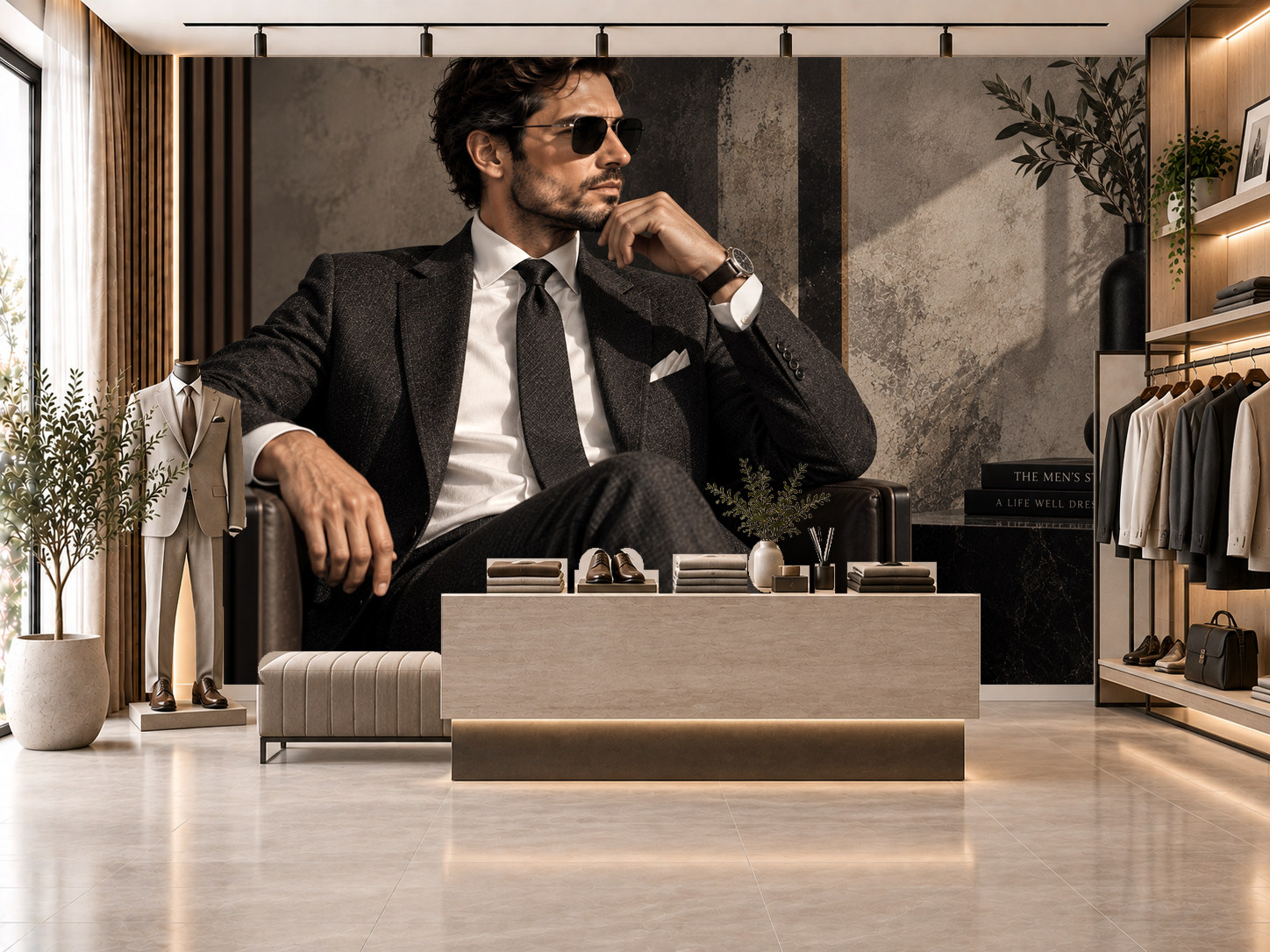 Editorial Male Portrait — Erkek butik Duvar Kağıdı (TS-MF-009) – görsel 1