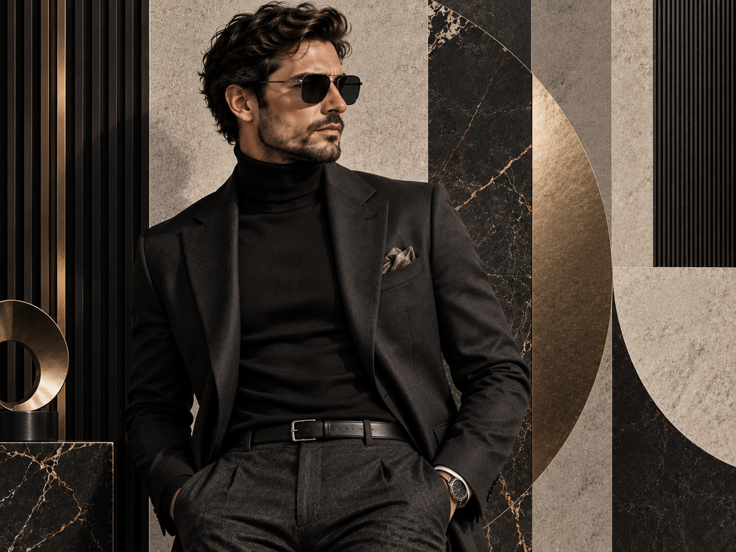 Luxury Menswear Abstract — Erkek butik Duvar Kağıdı (TS-MF-012) – görsel 2