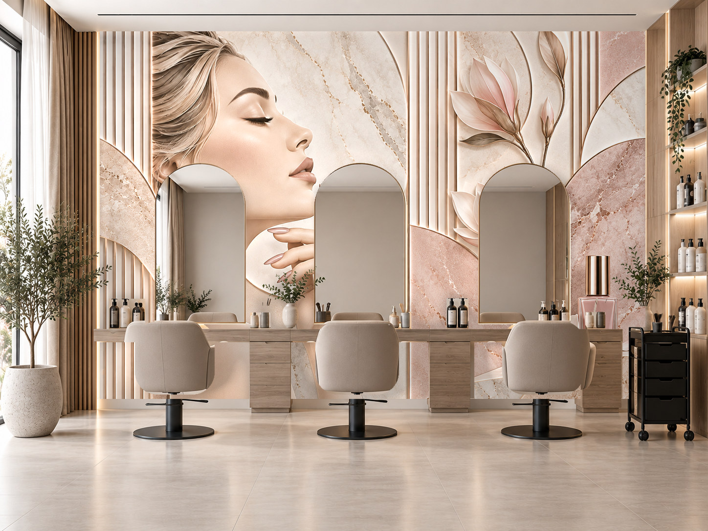 Chic Nail Flow — Tırnak stüdyosu Duvar Kağıdı (TS-NL-001) – görsel 1