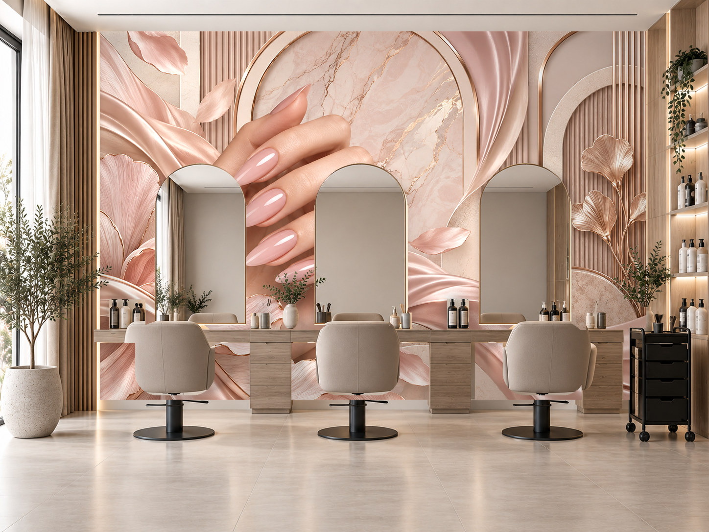 Blush Beauty Surface — Tırnak stüdyosu Duvar Kağıdı (TS-NL-005) – görsel 1