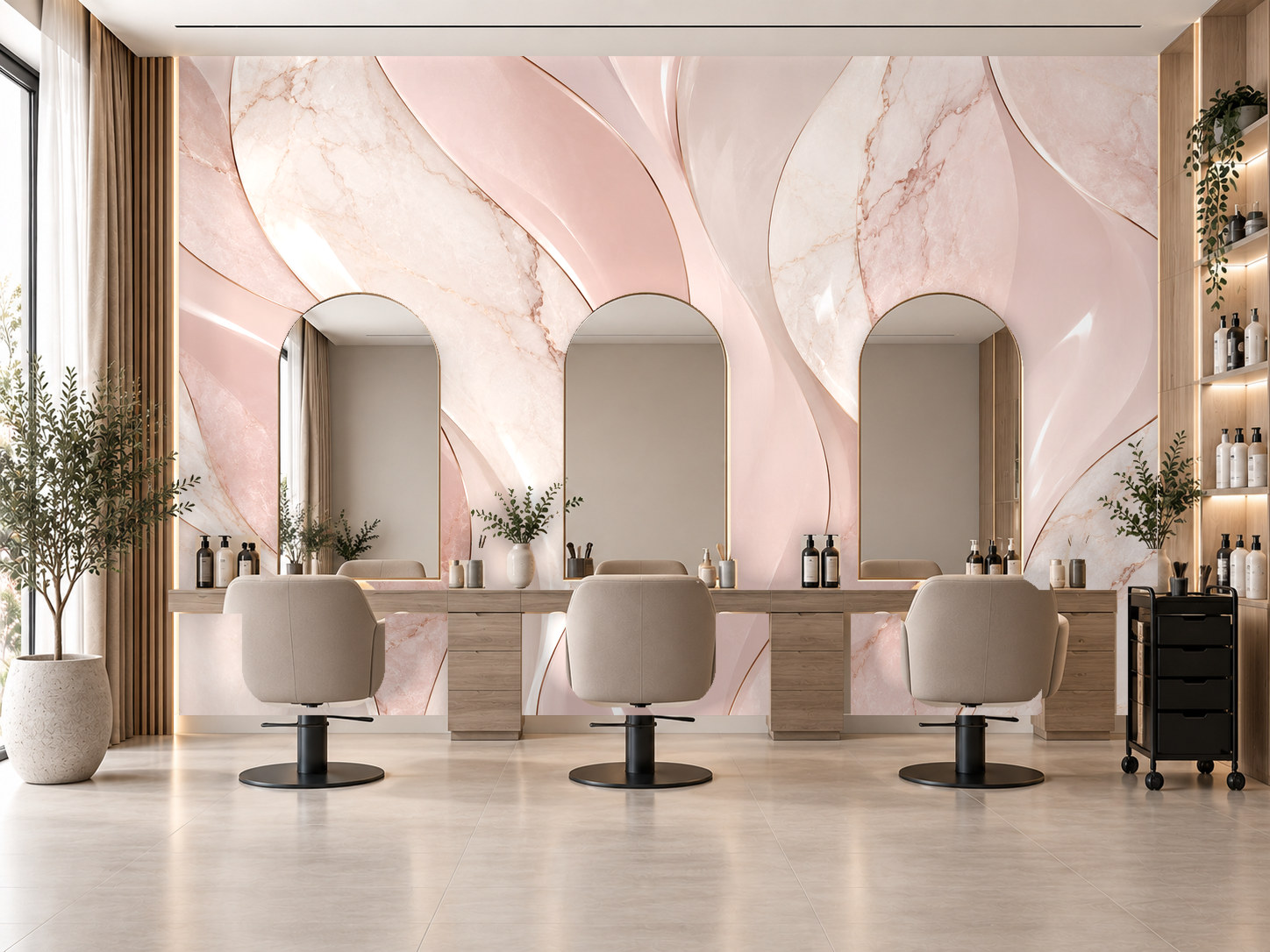 Polished Beauty Wall — Tırnak stüdyosu Duvar Kağıdı (TS-NL-010) – görsel 1