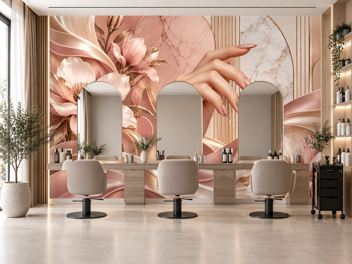 Nail Art Signature — Tırnak stüdyosu Duvar Kağıdı (TS-NL-016) – görsel 1