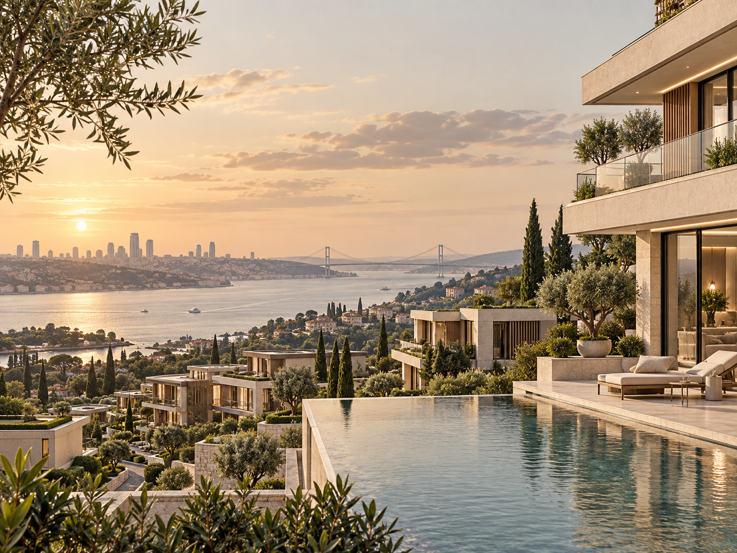 Luxury Residence View — Emlak ofisi Duvar Kağıdı (TS-RE-005) – görsel 2