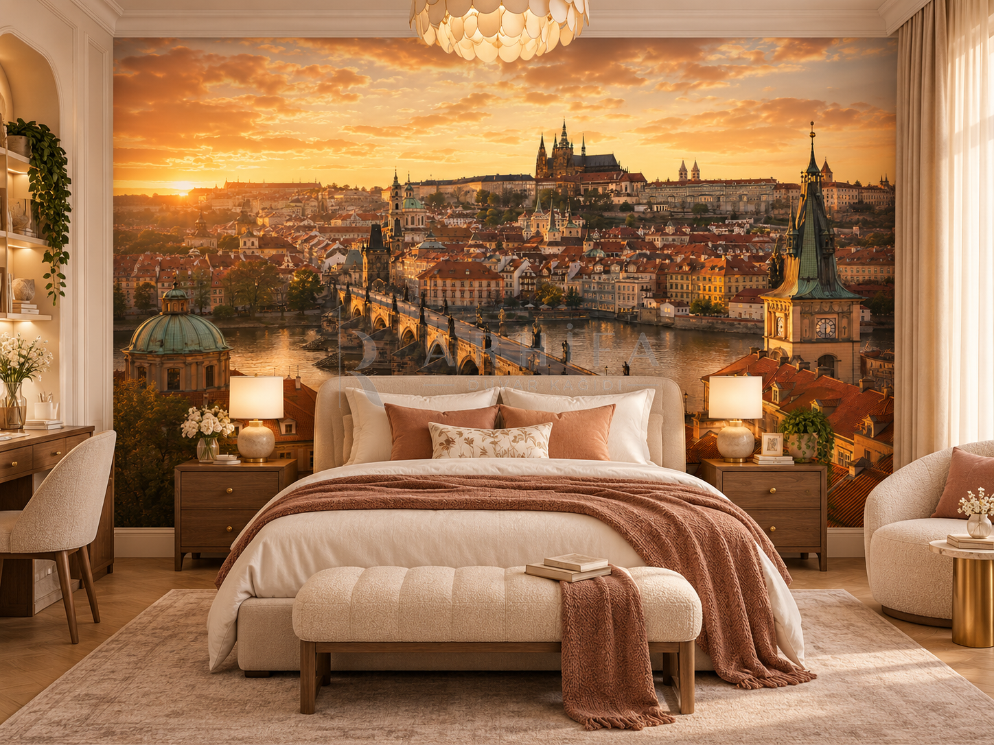 Prague — Old Town Romance - Dokulu Duvar Kağıdı (CT-008) görsel