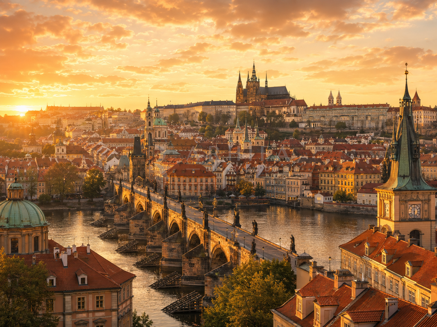 Prague — Old Town Romance - Dokulu Duvar Kağıdı (CT-008) – görsel 4