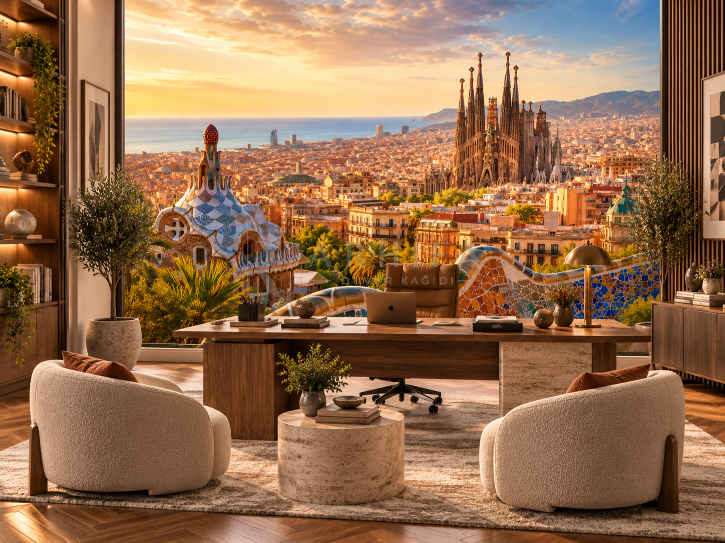 Barcelona — Mediterranean Barcelona - Dokulu Duvar Kağıdı (CT-009) – görsel 2