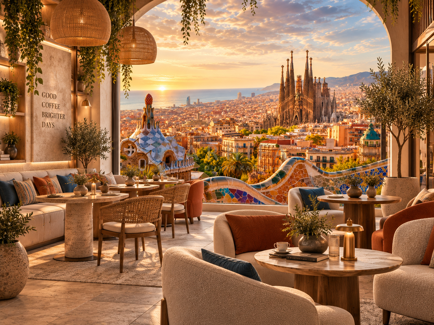 Barcelona — Mediterranean Barcelona - Dokulu Duvar Kağıdı (CT-009) – görsel 3