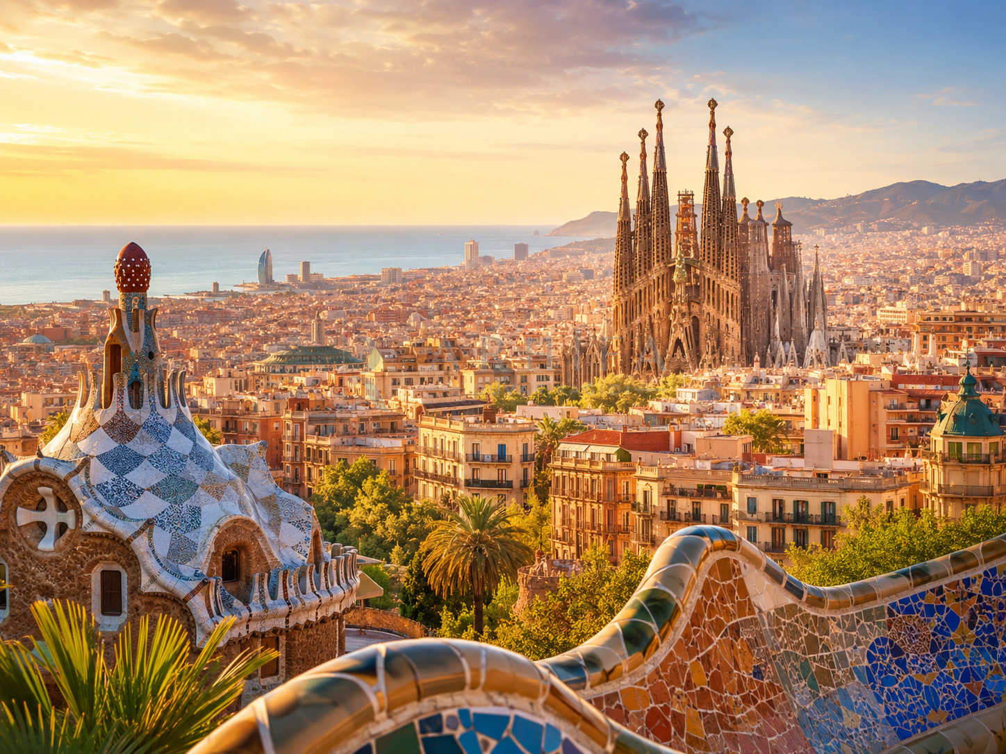 Barcelona — Mediterranean Barcelona - Dokulu Duvar Kağıdı (CT-009) – görsel 4